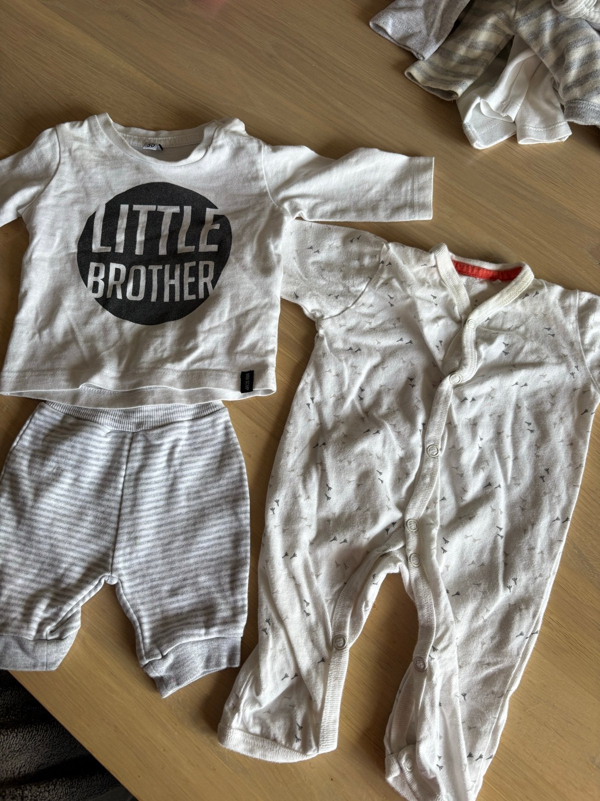 Baby rompers en kleding maat 46 en 50, Ophalen, Zo goed als nieuw, Jongetje of Meisje, Setje