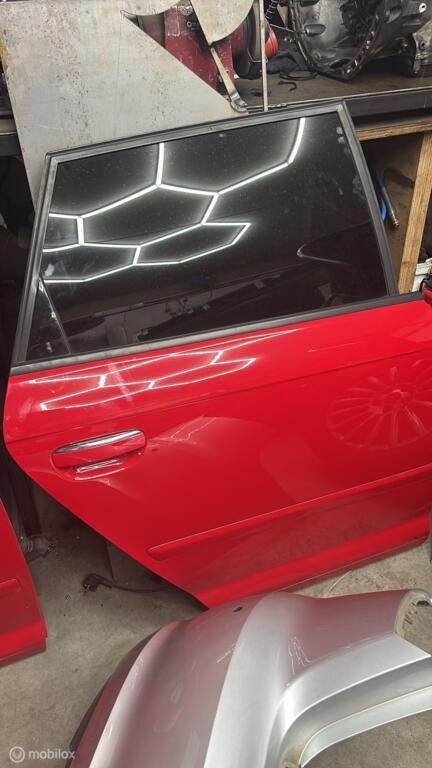 Portier rechtsachter rood 4-deurs Audi A3 8P ('03-'12), Ophalen, Audi, Gebruikt, Deur