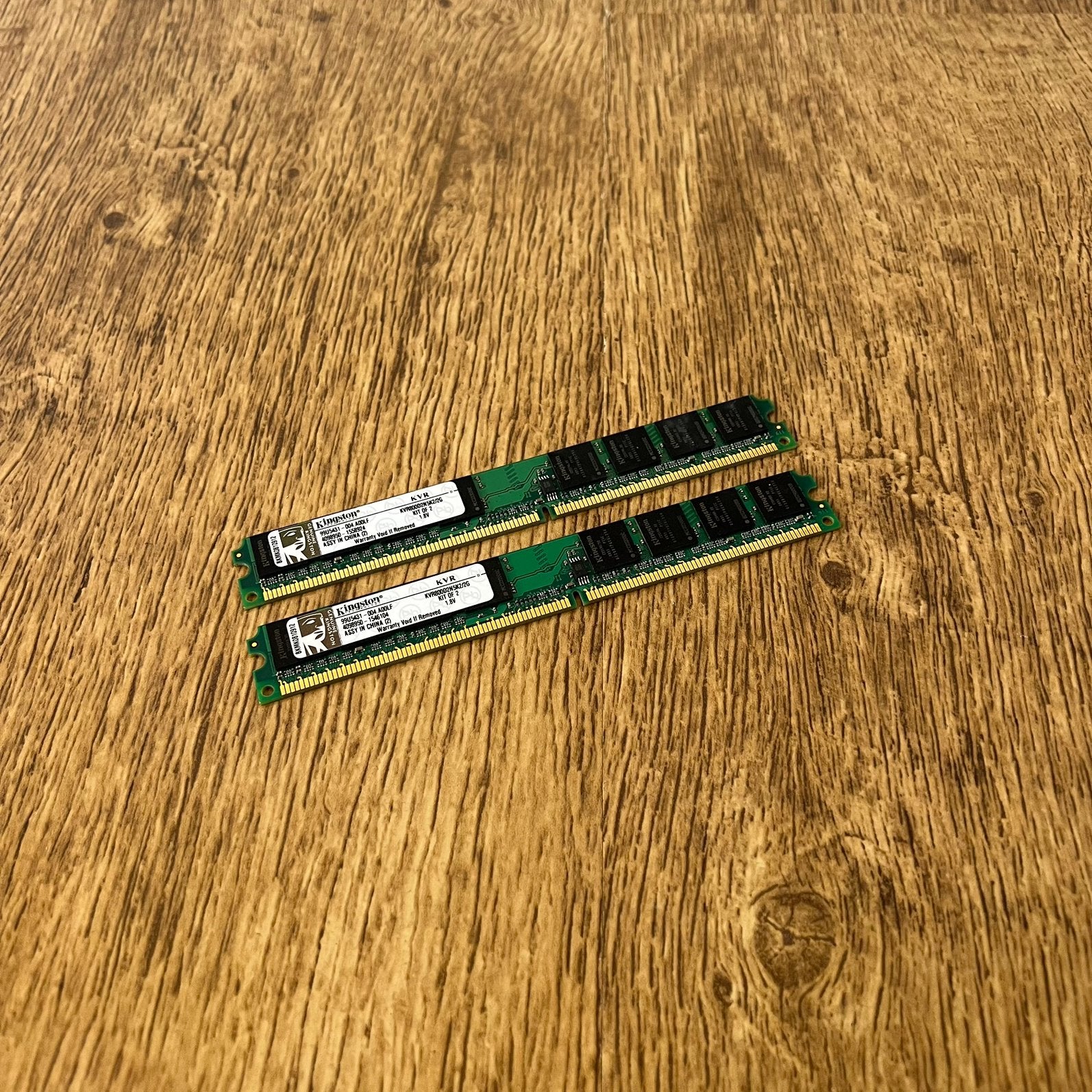 Kingston 2GB DDR2 800MHz (2x1GB) CL5, Computers en Software, RAM geheugen, Gebruikt, Ophalen of Verzenden, 800 MHz, DDR2