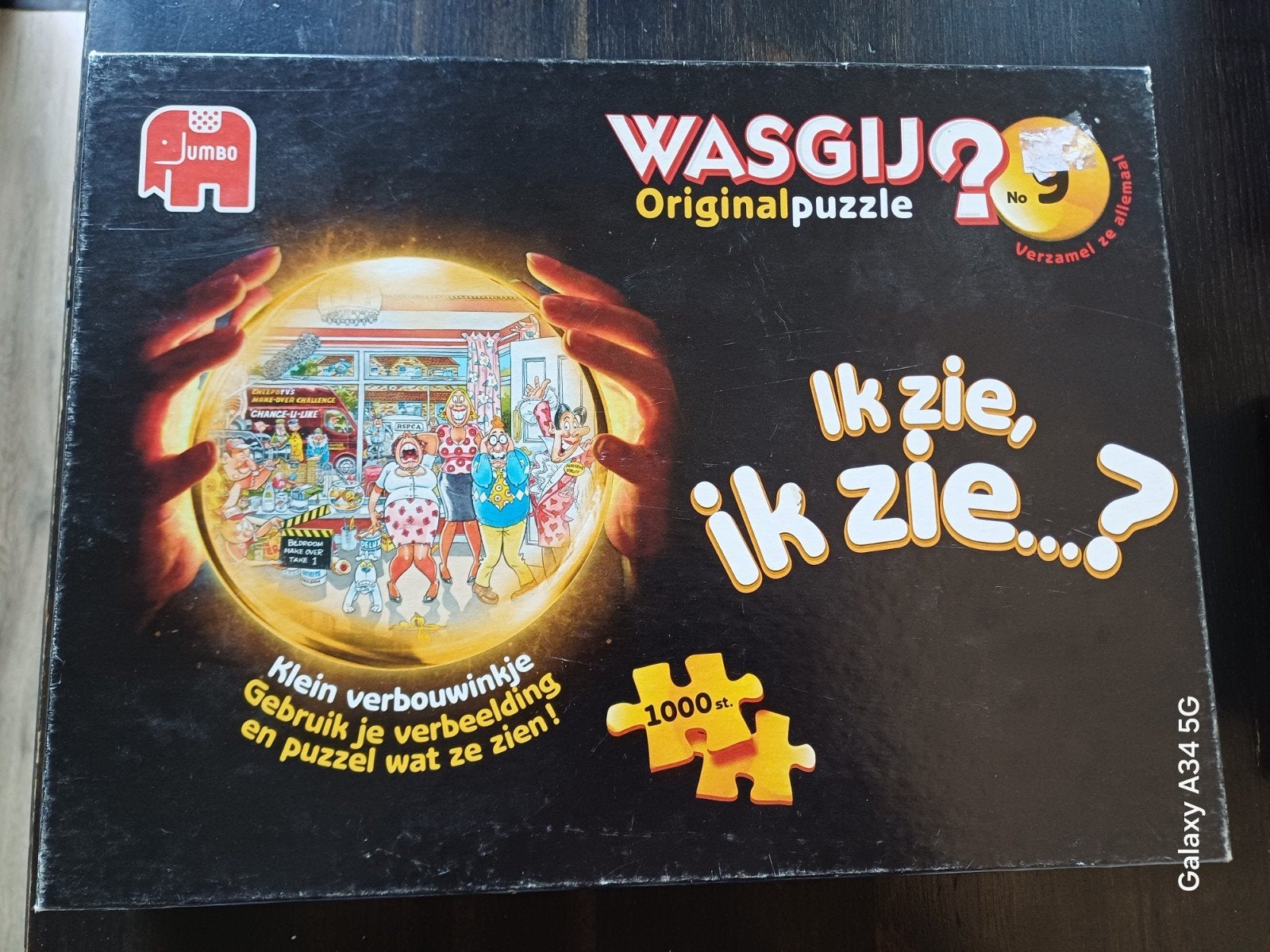 wasgij puzzel  - 1000 stukjes, Hobby en Vrije tijd, Ophalen of Verzenden, 500 t/m 1500 stukjes, Zo goed als nieuw, Legpuzzel