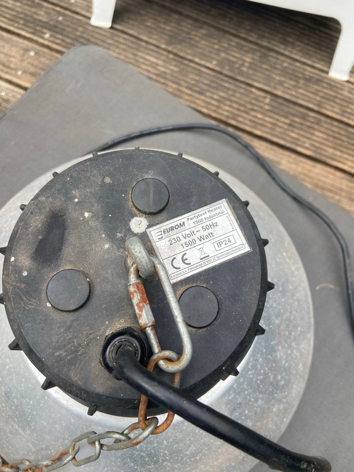 Eurom Partytent Heater 1500 Watt - Gebruikt, Ophalen, Gebruikt, Elektrisch, Plafond