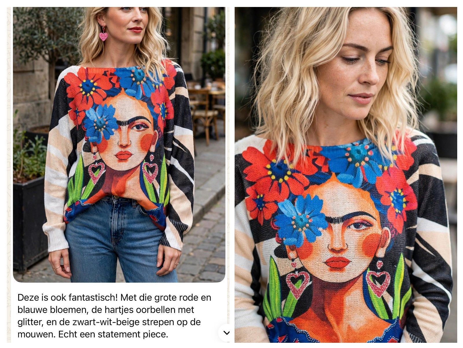 Geweldig mooie nieuwe Frida Kahlo trui, Kleding | Dames, Ophalen of Verzenden, Nieuw, Maat 42/44 (L), Meerkleurig