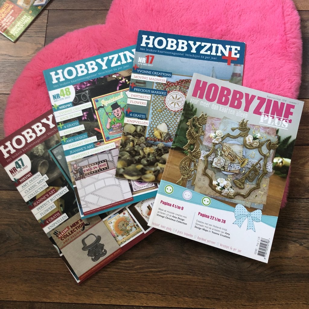 Hobbyzine | 4 stuks | kaarten maken, Hobby en Vrije tijd, Kaarten | Zelf maken, Ophalen of Verzenden, Zo goed als nieuw, Overige thema's