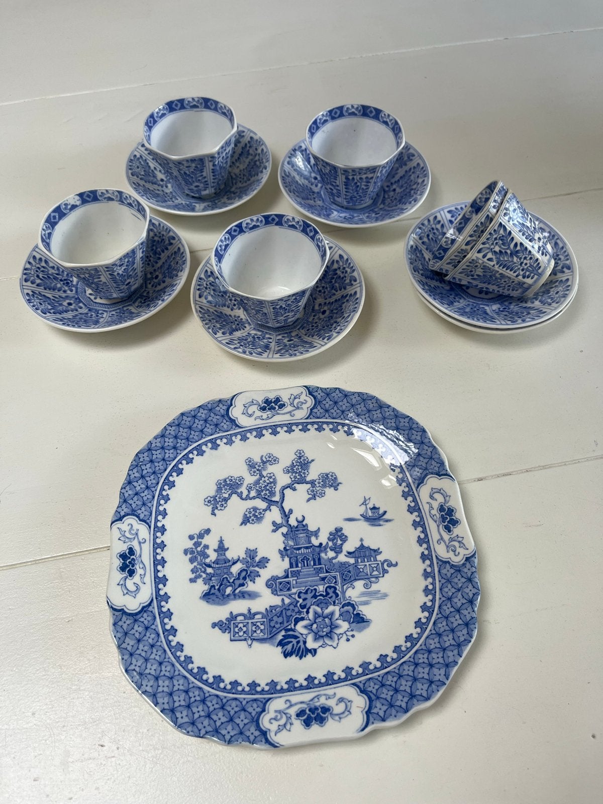 Antiek / vintage Chinees porseleinen theeservies, Ophalen of Verzenden