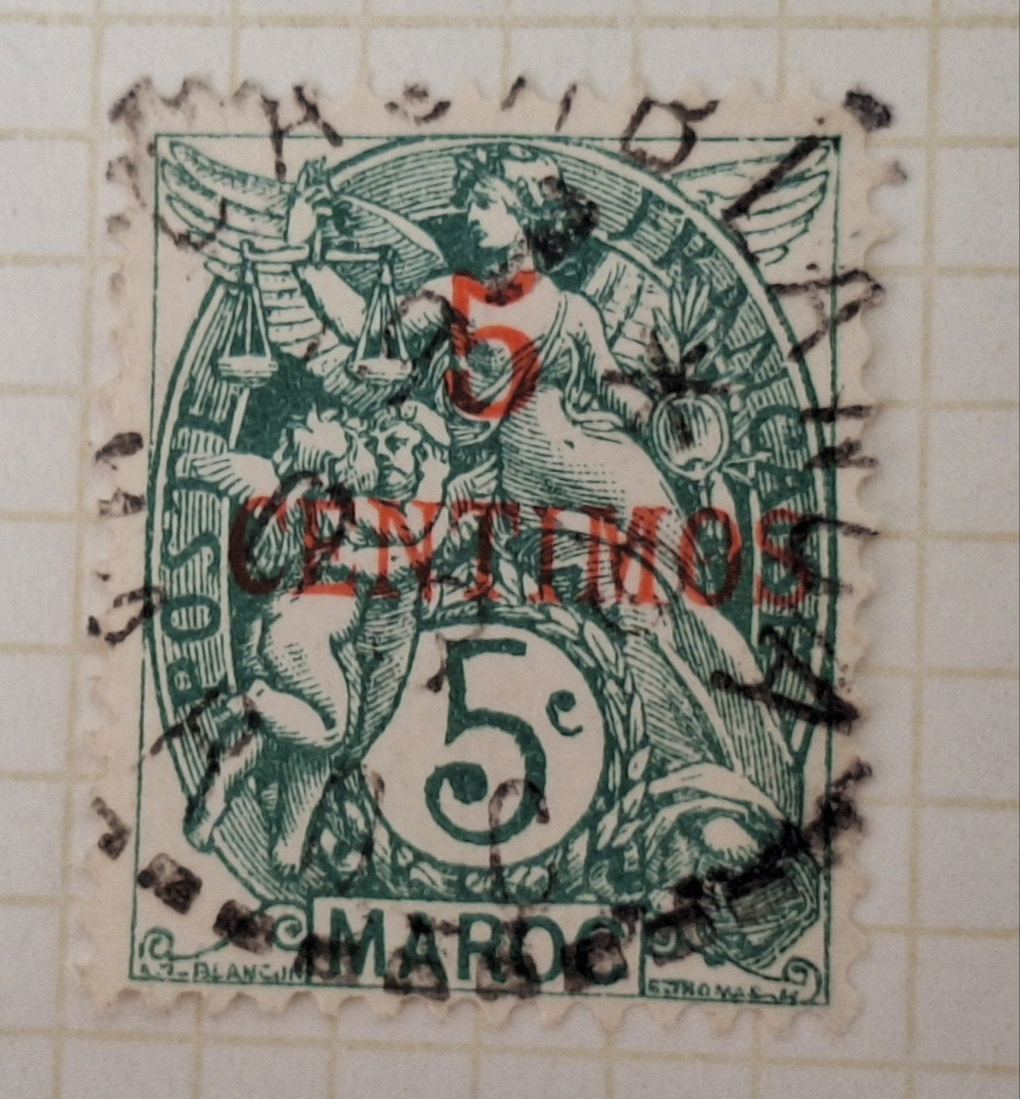 Marokko 1, Verzenden, Overige landen, Gestempeld