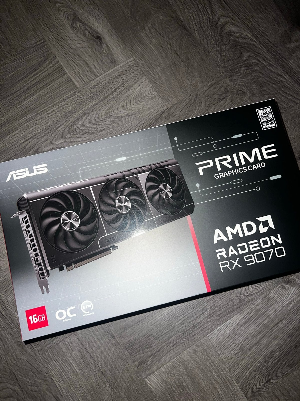 ASUS AMD Radeon RX 9070 PRIME Graphics Card 16GB, Ophalen, AMD, GDDR6, Nieuw