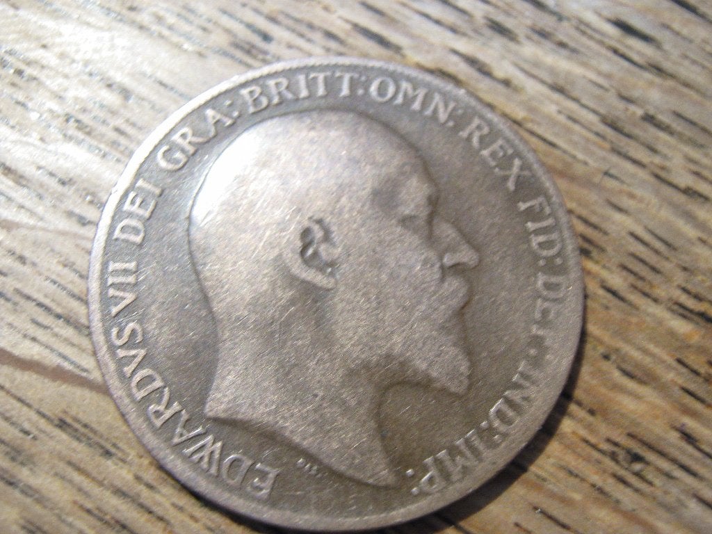 Engeland penny 1909 koning Edward VII #174, Postzegels en Munten, Ophalen of Verzenden, Overige landen, Losse munt