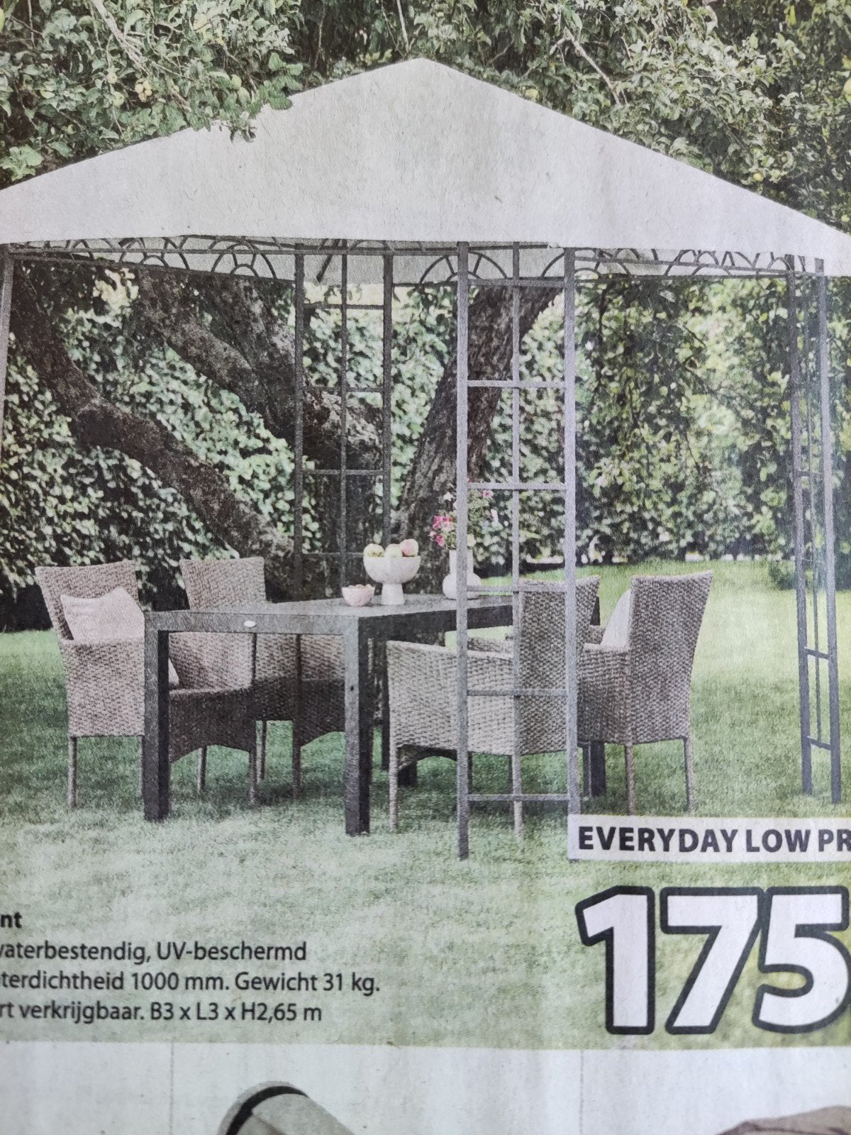 Nieuw doek voor tuinprieel, Ophalen of Verzenden, Nieuw, Minder dan 5 meter
