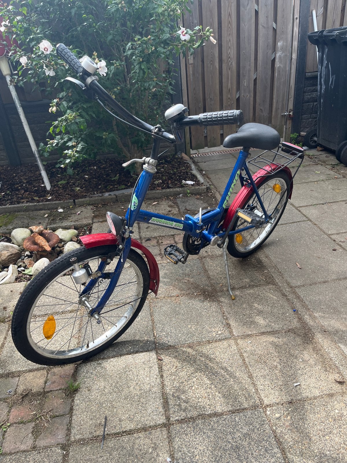 Opvouwbare fiets - Blauw/Rood - Handig voor onderweg, Gebruikt, Ophalen, Overige merken, Heren