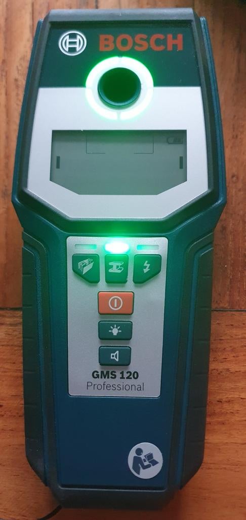 Bosch GMS 120 leidingen en staal zoeker zoeker multidetector, Ophalen of Verzenden, Zo goed als nieuw, Elektriciteit