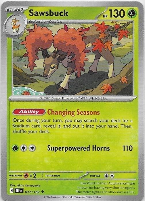 Temporal Forces,  Sawsbuck [uncommon] 17/162, Verzenden, Nieuw, Losse kaart
