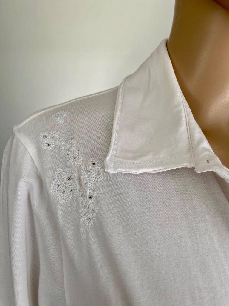 i411 Margittes maat 40/42=M/L blouse vest top shirt wit, Wit, Maat 42/44 (L), Margittes, Ophalen of Verzenden