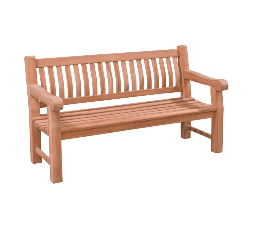 Robuuste teak tuinbank 166 cm 5 cm dik, Tuin en Terras, Tuinbanken, Ophalen of Verzenden, Nieuw, Teakhout