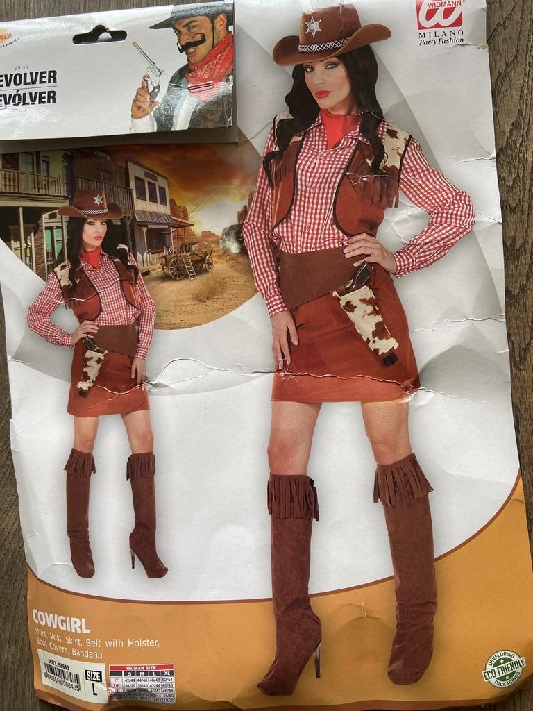 Cowboypak dames compleet 1 x kort gedragen, Ophalen, Zo goed als nieuw, Overige typen, Carnaval