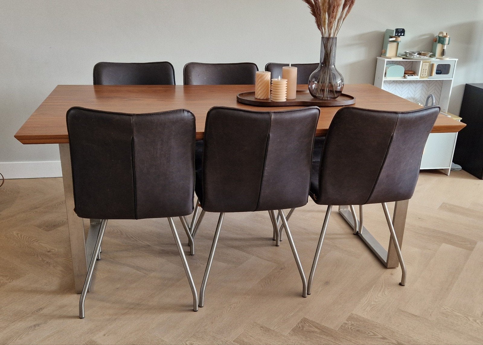 Notenhouten eettafel 1,80m, Huis en Inrichting, Tafels | Eettafels, Ophalen, Rechthoekig, 150 tot 200 cm, 50 tot 100 cm