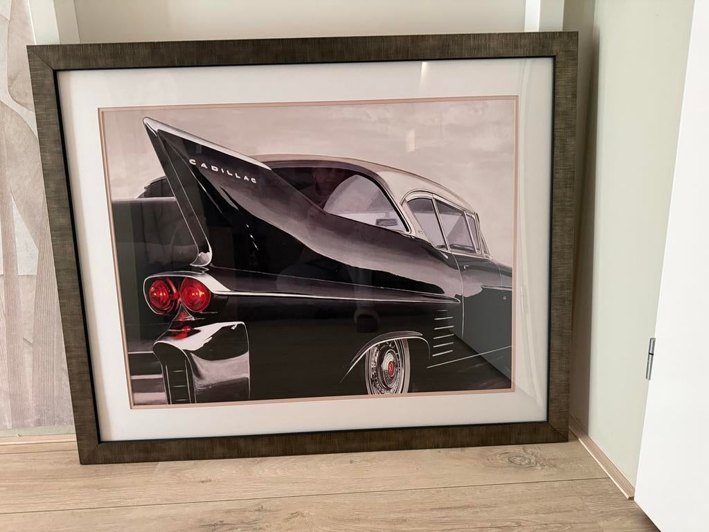 Ingelijste print Cadillac vintage auto, Ophalen