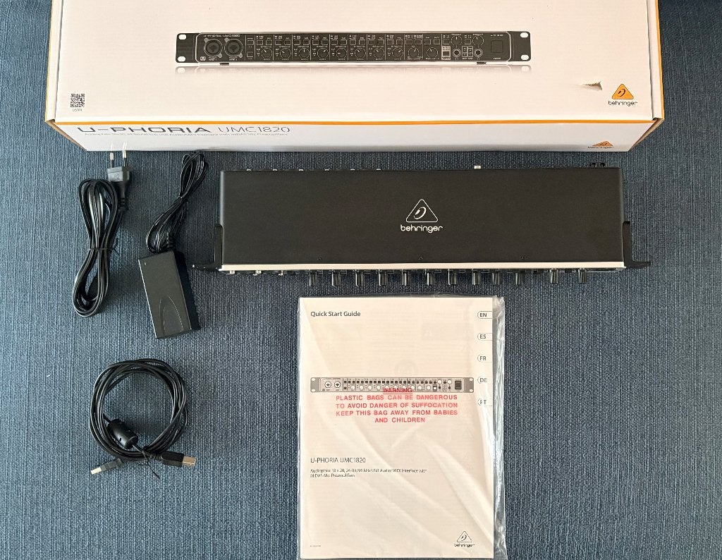 Behringer UMC1820 usb audio interface, Muziek en Instrumenten, Mengpanelen, Ophalen of Verzenden, Zo goed als nieuw, 10 tot 20 kanalen