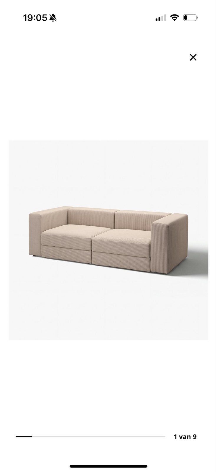 IKEA Jattebo hoes voor 3-zitsbank, Ophalen, Gebruikt, Driepersoons, 75 tot 100 cm