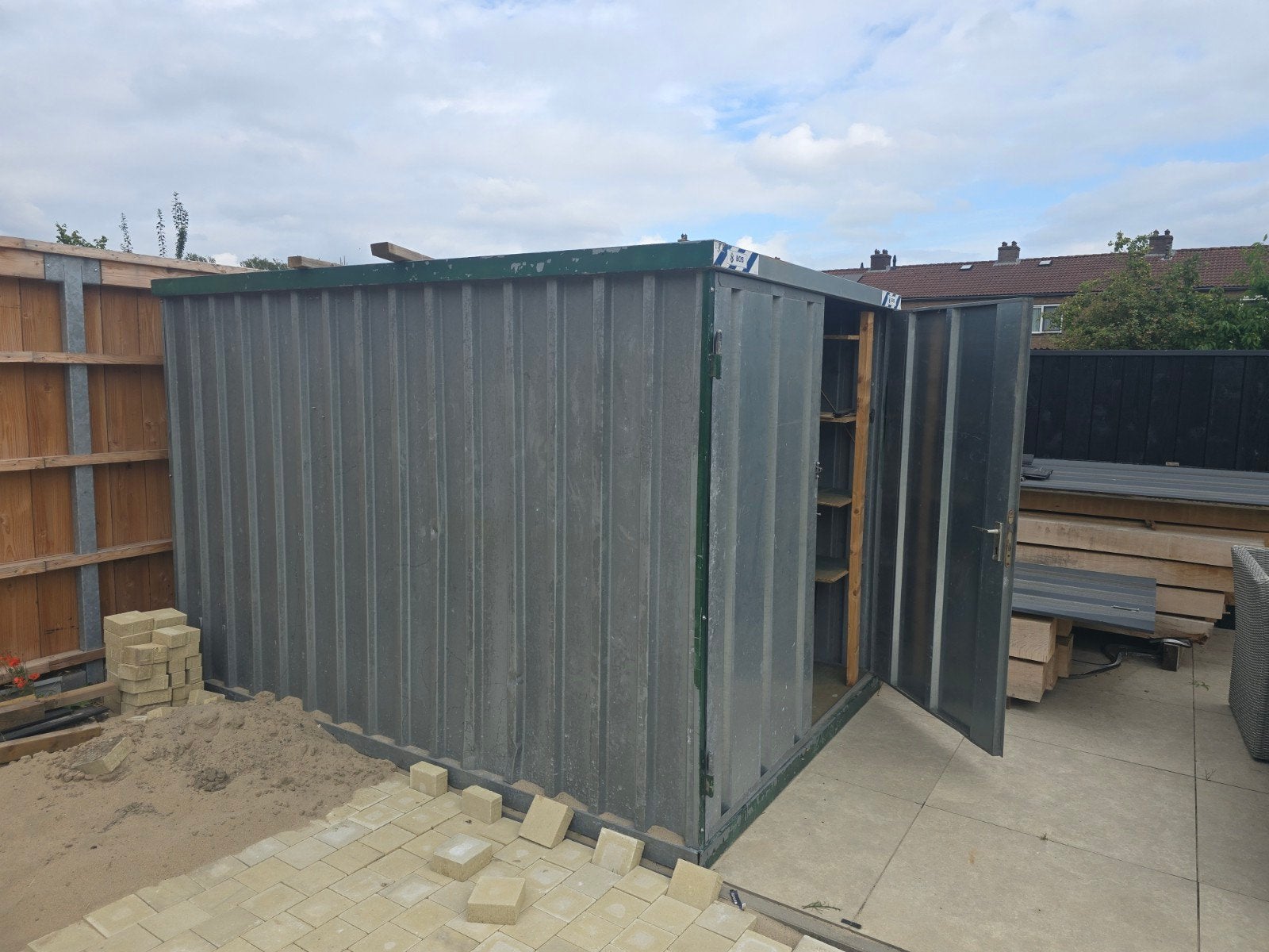 Demontabele container - Ideaal voor opslag 2x3meter, Ophalen, Gebruikt, Metaal, Containerberging