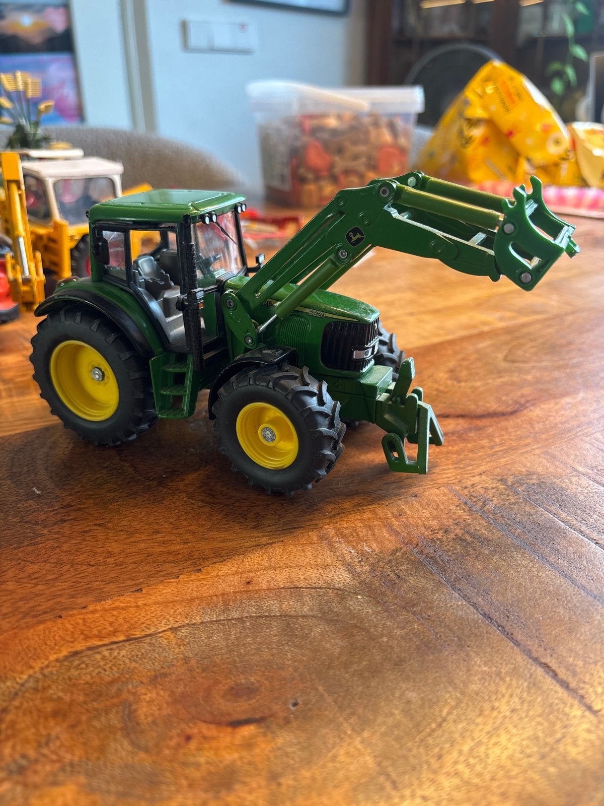 John Deere Tractor Speelgoedmodel met Voorlader, Ophalen, Gebruikt
