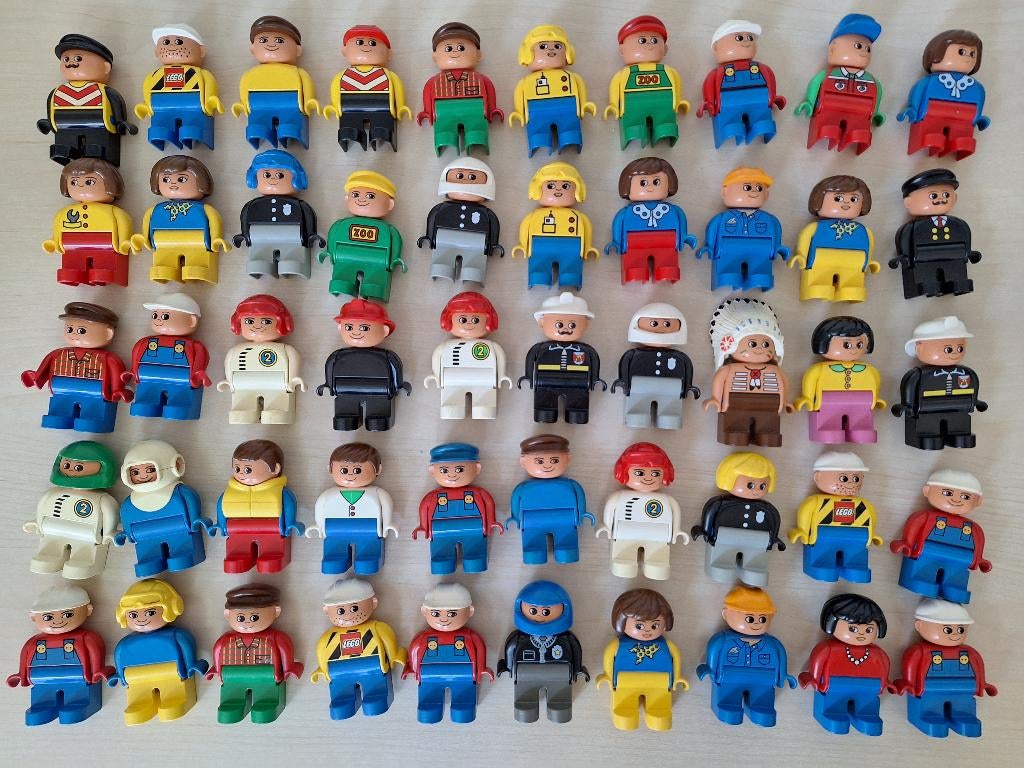 Duplo: 50 poppetjes, popjes, pop, familie, gezin, therapie, Gebruikt, Overige thema's, Ophalen of Verzenden, Duplo