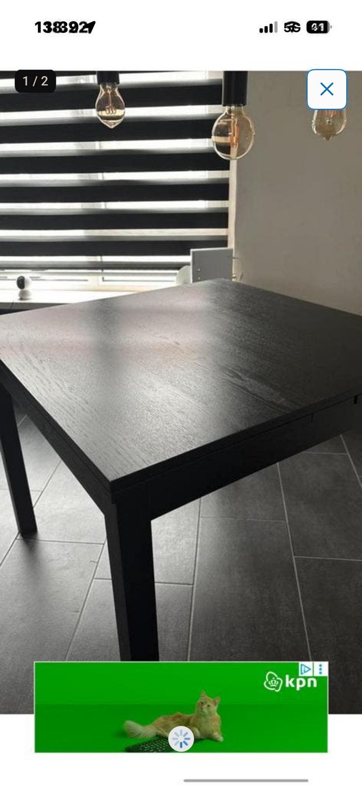 Ikea uitklaptafel, Ophalen, Zo goed als nieuw, Rechthoekig