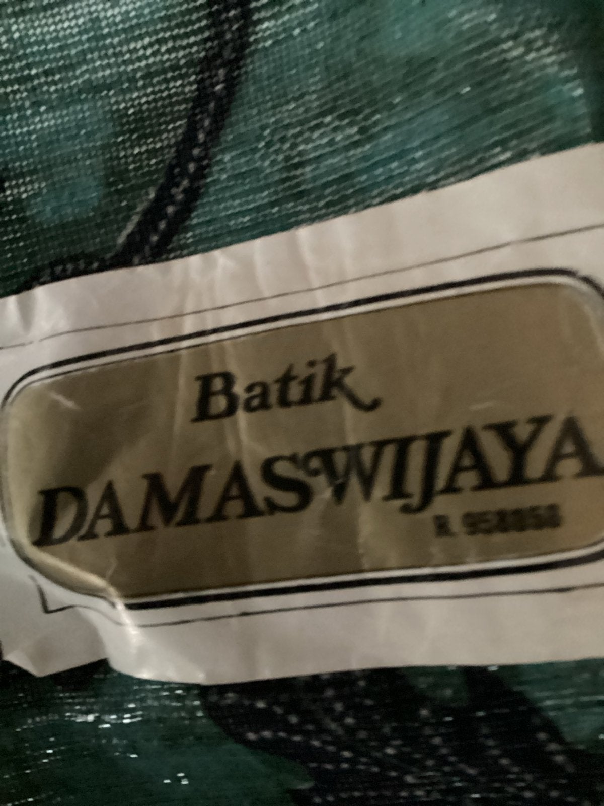 Batik Damaswijaya Groen met Zilverdraad Haan Motief, Overige materialen, 120 cm of meer, Nieuw, Ophalen of Verzenden