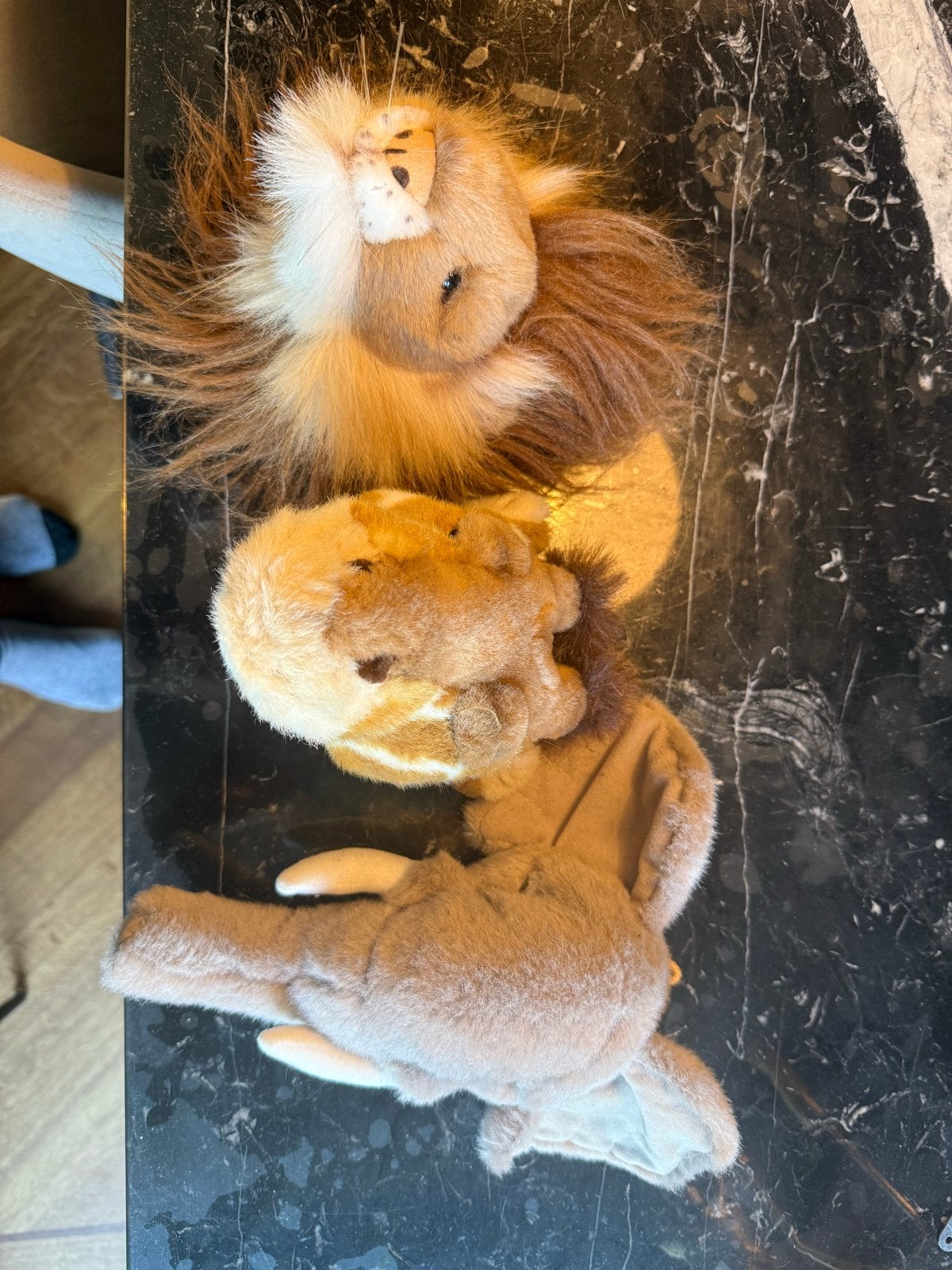 Wild & soft Set van 3 knuffelkoppen: Leeuw, Giraf, Olifant, Gebruikt, Ophalen of Verzenden, Middelgroot (20 tot 80 cm), Leeuw