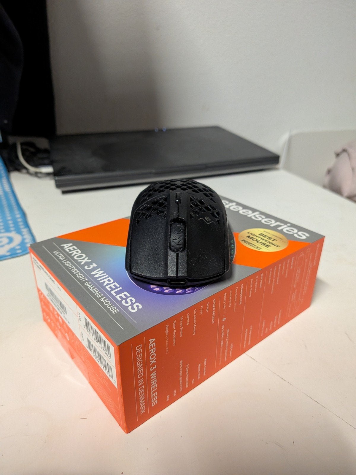 SteelSeries Aerox 3 Wireless Gaming Muis - Zo goed als nieuw, Computers en Software, Muizen, Rechtshandig, Muis, Gaming muis, Ophalen of Verzenden