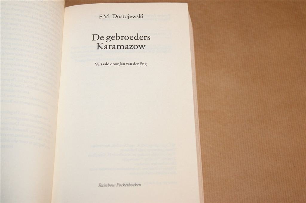 De Gebroeders Karamazow — Dostojewski Russische Bibliotheek, Ophalen of Verzenden, Gelezen