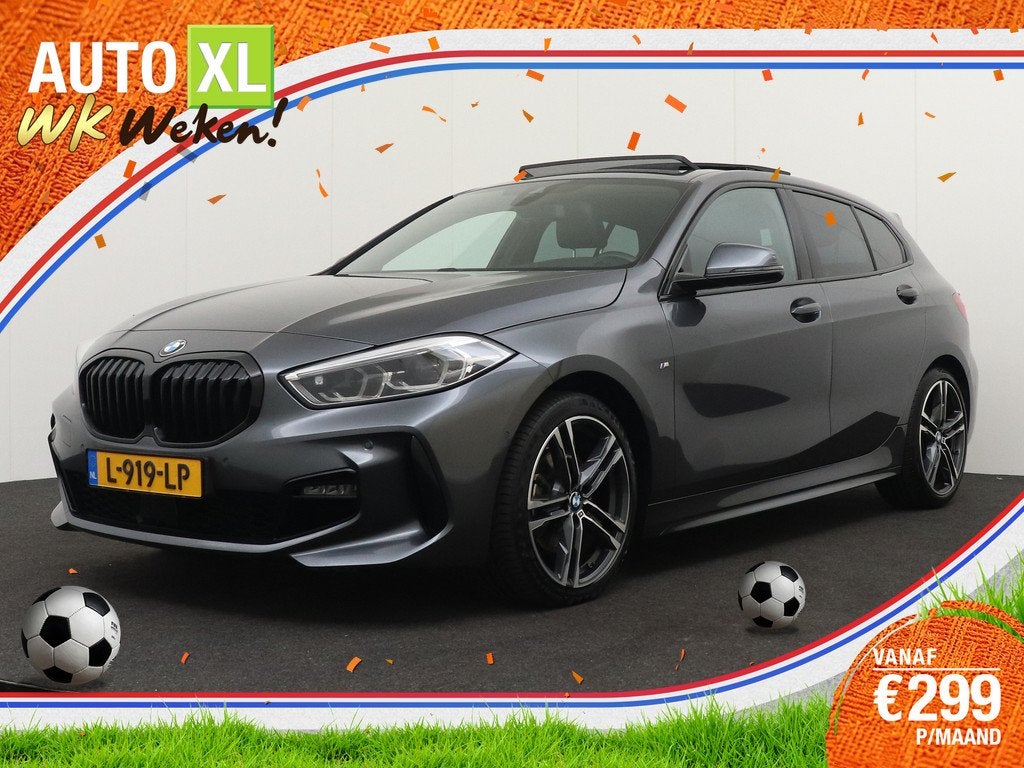 BMW 1-serie 118i M-Sport Pano-dak H-Leder/Sportstoelen Camer, Auto's, BMW, 136 pk, Gebruikt, Automatische klimaatregeling, Leder en Stof