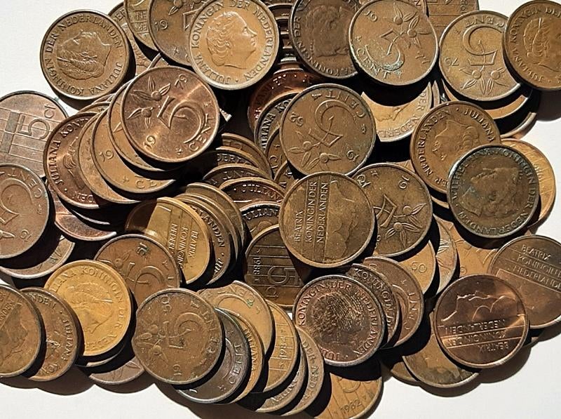 100 naoorlogse stuivers, Postzegels en Munten, Munten | Nederland, Verzenden, Koningin Juliana, 5 cent