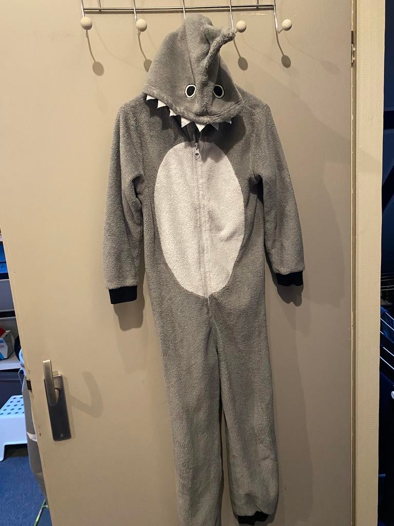 Haaien onesie, Ophalen of Verzenden, Gebruikt, 122 t/m 128, Jongen of Meisje