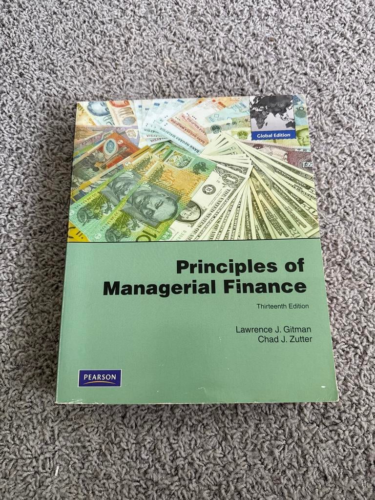 Principles of Managerial Finance - Gitman, Zutter, Boeken, Ophalen of Verzenden, Zo goed als nieuw, Economie en Marketing