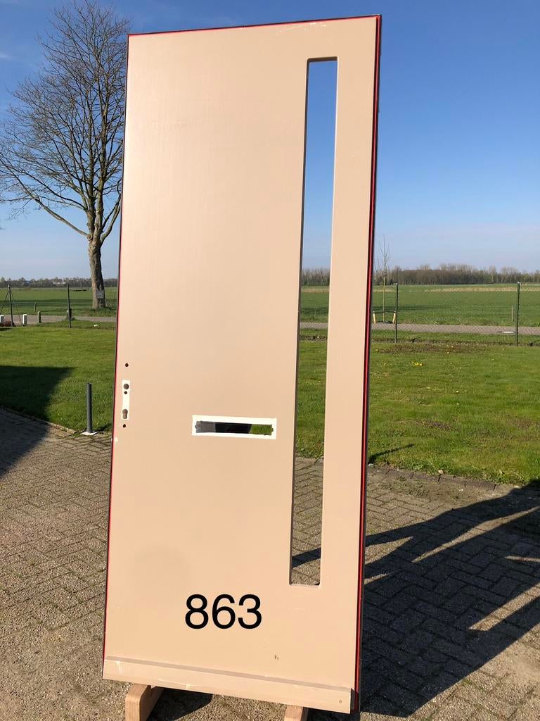 Voordeur alutherm aluplex hout, geïsoleerd 40 of 54 mm dik, Ophalen, 80 tot 100 cm, Nieuw, Buitendeur