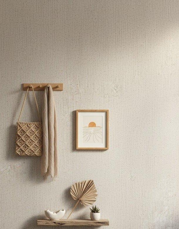 6969 beige jute look vintage behang natuurlijke sfeer swiet, Huis en Inrichting, Stoffering | Behang, Beige, 50 tot 75 m², Ophalen of Verzenden