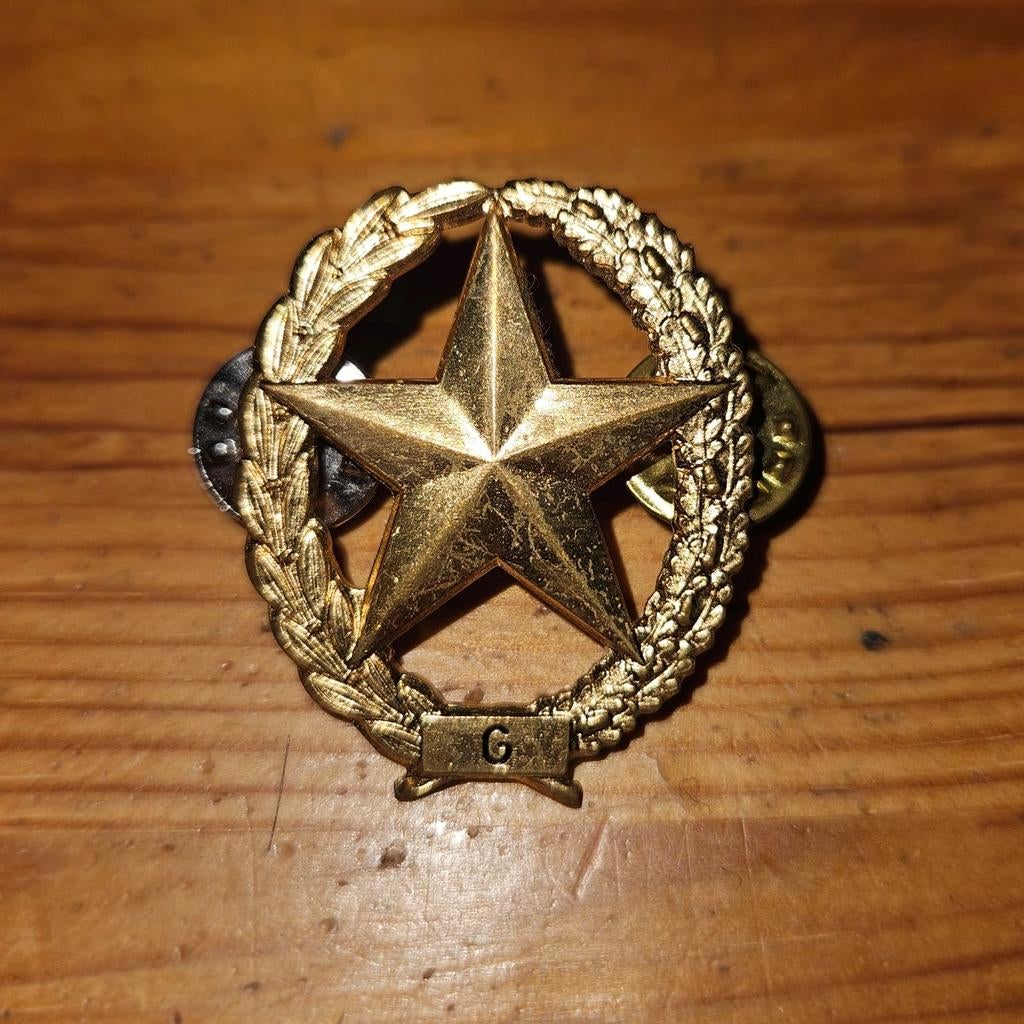 Schuttersembleem Geweer, Verzamelen, Ophalen of Verzenden, Landmacht, Nederland, Embleem of Badge