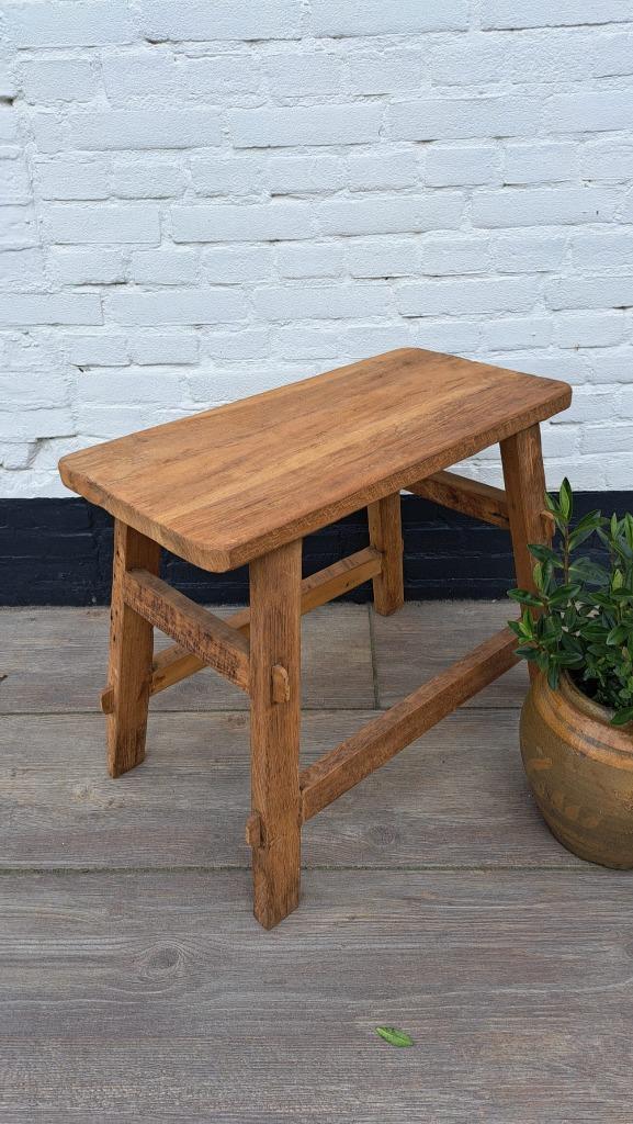 Teakhouten Tafel / Bankje, Huis en Inrichting, Ophalen of Verzenden, Nieuw, Hout
