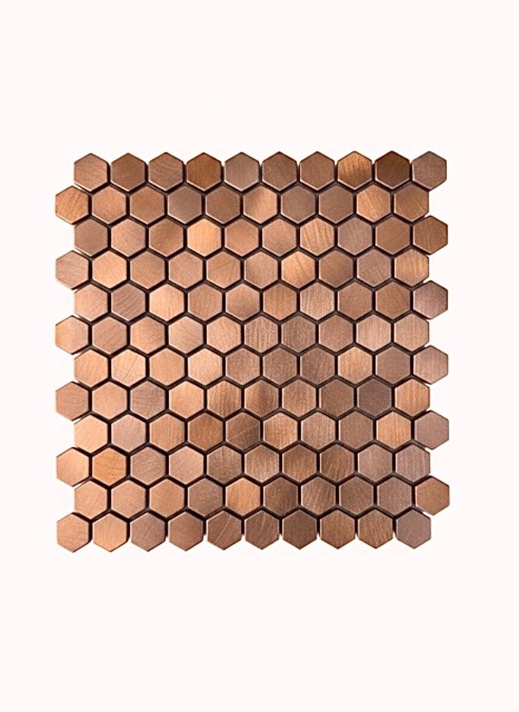 mozaiek reflections hexagon copper 23mm voorraad, Overige materialen, Verzenden, Wandtegels, Nieuw