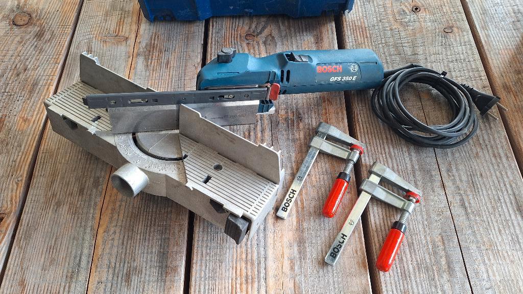 Bosch GFS 350 E electrische Verstekzaag 230v, Doe-het-zelf en Verbouw, ., Ophalen of Verzenden, Zo goed als nieuw, .