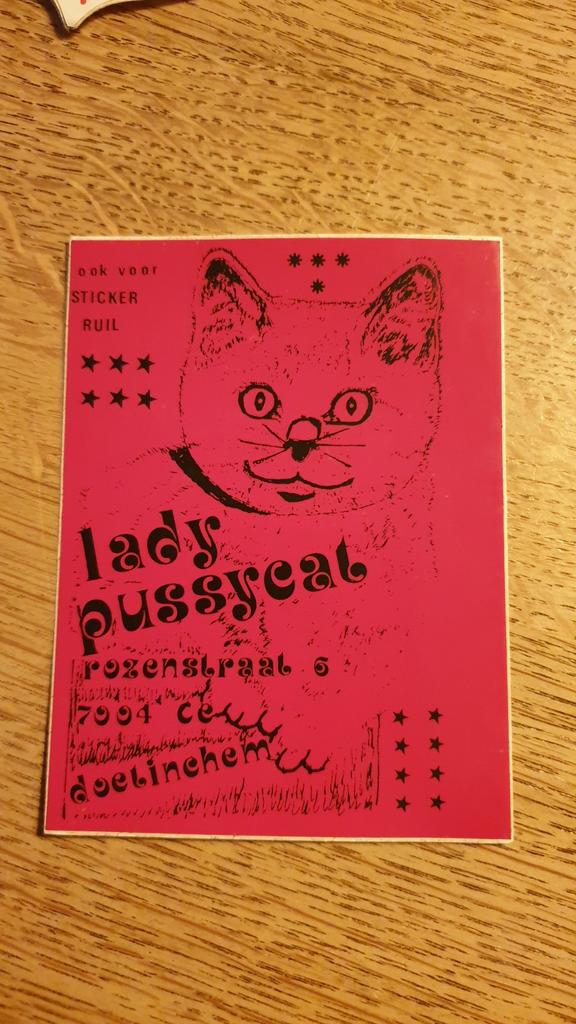 Sticker amateur zender piraat Lady Pussycat DOETINCHEM, Ophalen of Verzenden