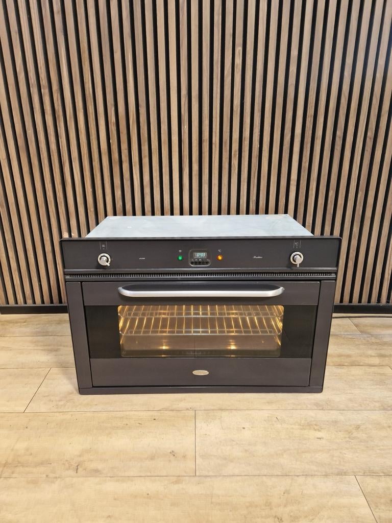 Mooie Antraciet Boretti Inbouw oven 90 cm (Gratis bezorgen), Hete lucht, 60 cm of meer, Ophalen of Verzenden, Zo goed als nieuw