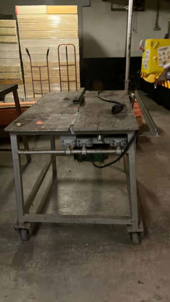 Cirkelzaag tafel ijzer kracht stroom, Doe-het-zelf en Verbouw, Ophalen, Gebruikt, Cirkelzaag, 30 tot 70 mm