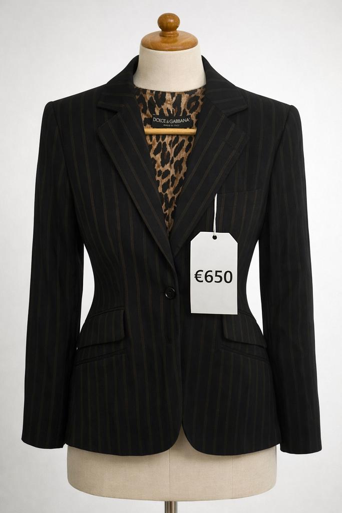 Zwart gestreept jasje dolce & gabbana, Zwart, Ophalen of Verzenden, Zo goed als nieuw, Jasje