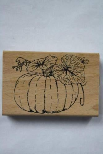 Schudstempel Pompoen 8,5x7cm, Ophalen of Verzenden, Nieuw, Houten stempel