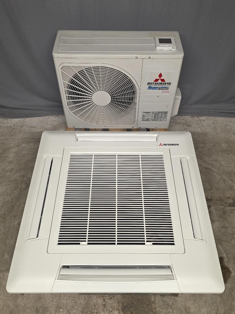 Refurbished cassette airco Mitsubishi Hyper inverter 5,0 kW, Koelen en Ontvochtigen, Timer, Plafondventilator, 3 snelheden of meer