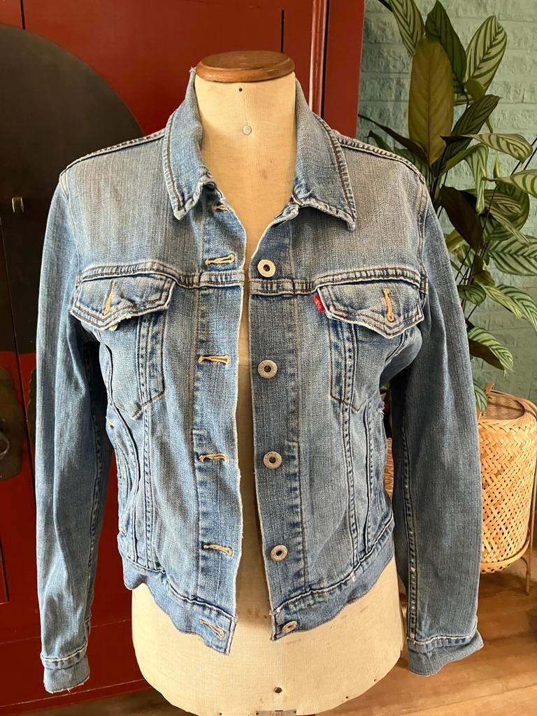 * Vintage Levi's Trucker Spijkerjasje - Maat M *, Maat 38/40 (M), Blauw, Ophalen of Verzenden, Jasje