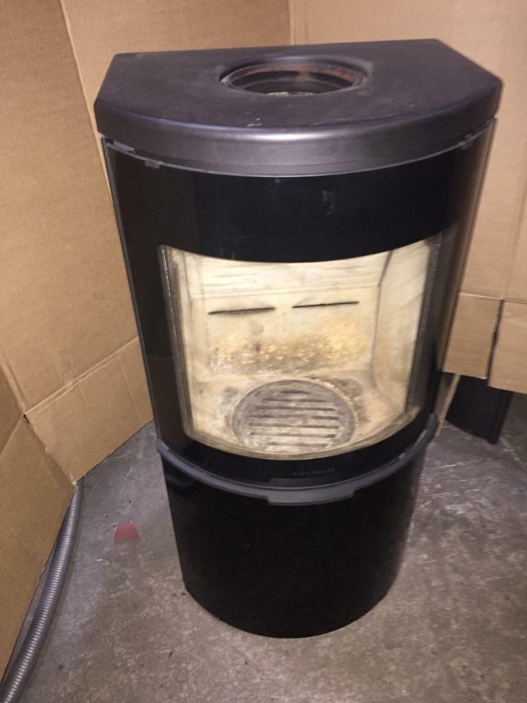Hwam 3410 liftdeur houtkachel demomodel 4,5 kW, Zo goed als nieuw, Hout, Vrijstaand