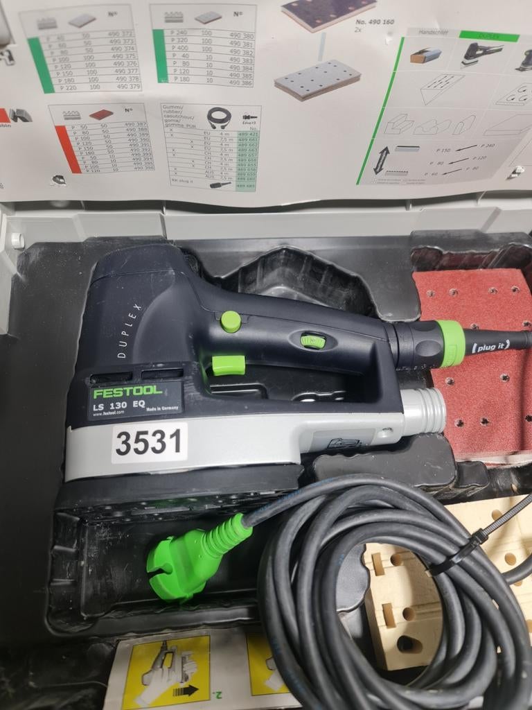 Festool LS130EQ Plus Lineaire schuurmachine, Ophalen of Verzenden, Zo goed als nieuw, N.v.t, Festool