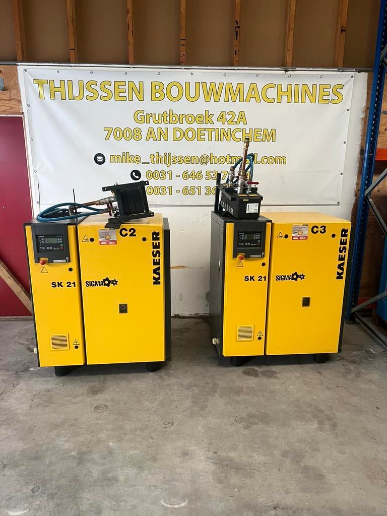 Te koop keaser schroefcompressor SK21., Doe-het-zelf en Verbouw, Compressors, 100 liter of meer, Ophalen, Gebruikt